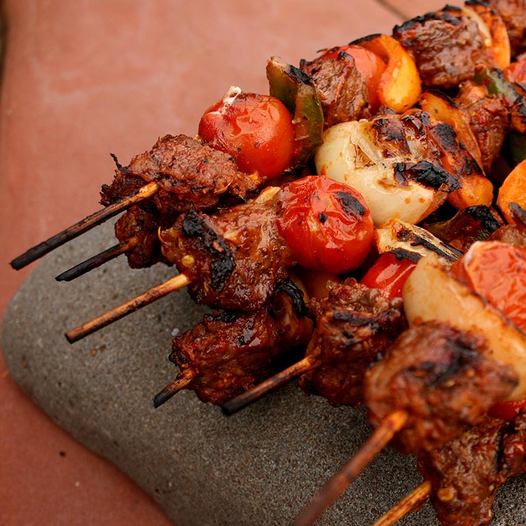 Apricot Spice Lamb Skewers